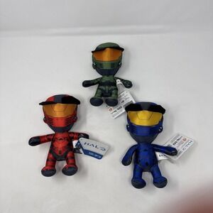 Halo spartan plush lot - Red, Blue, Master Chief - New